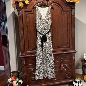 Leopard print dress, sheer with built in 1/2 slip. NWT